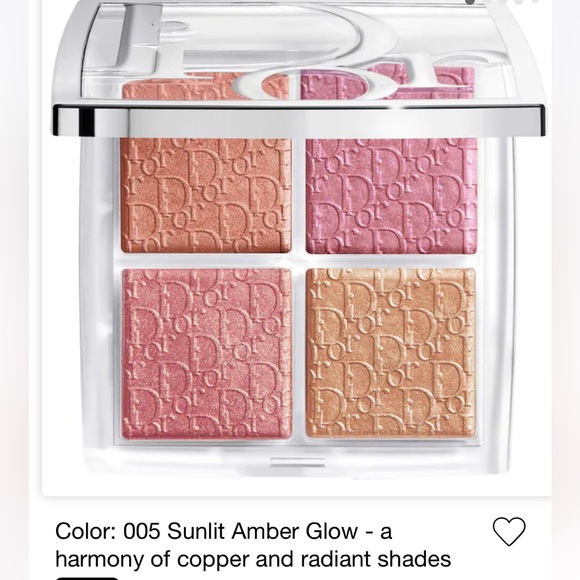 Dior Backstage Glow Maximizer Palette Highlighter and Blush 05 Sunlit Amber